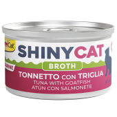 Пълноценна консервирана храна за котки GimCat SHINYCAT TUNA WITH GOATFISH с парченца риба тон и червен кефал в натурален бульон